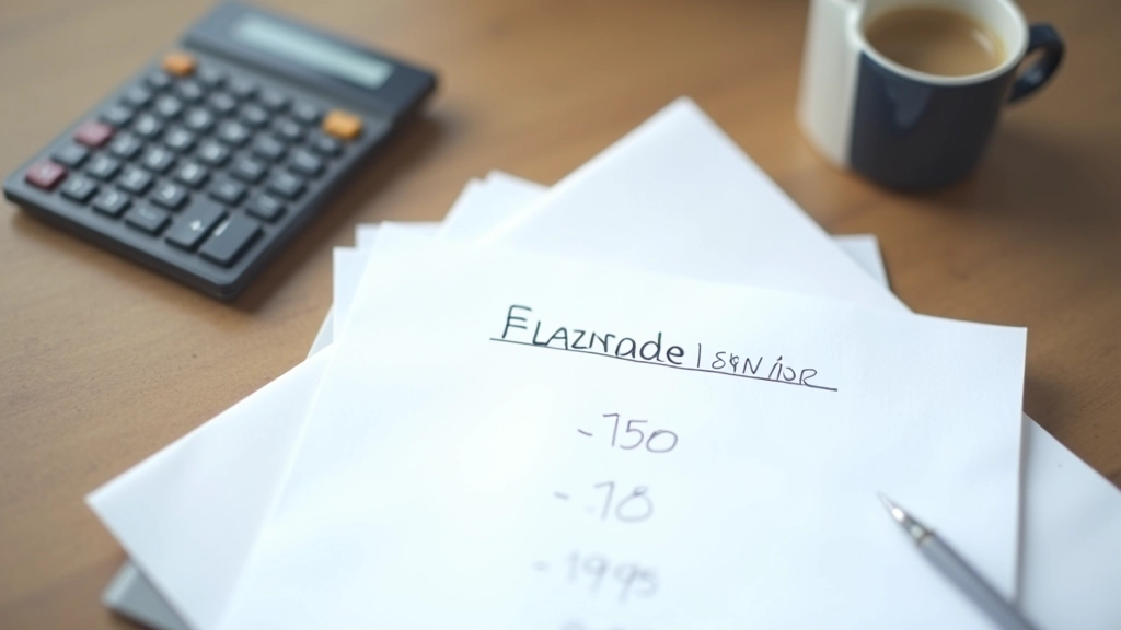 Tableau blanc avec calculs financiers et bloc-notes pour planifier l'apport personnel immobilier